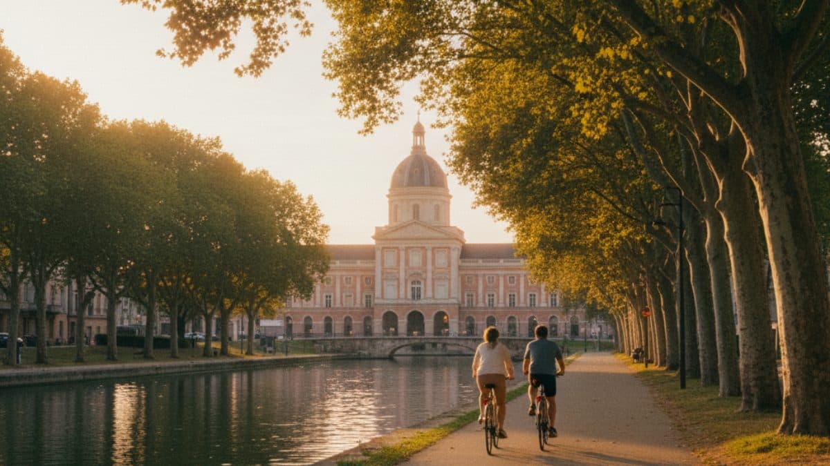 Canal de Garonne: Cycling from Bordeaux to Toulouse Illustrative image, AI-generated or AI-modified: Canal de Garonne: Cycling from Bordeaux to Toulouse