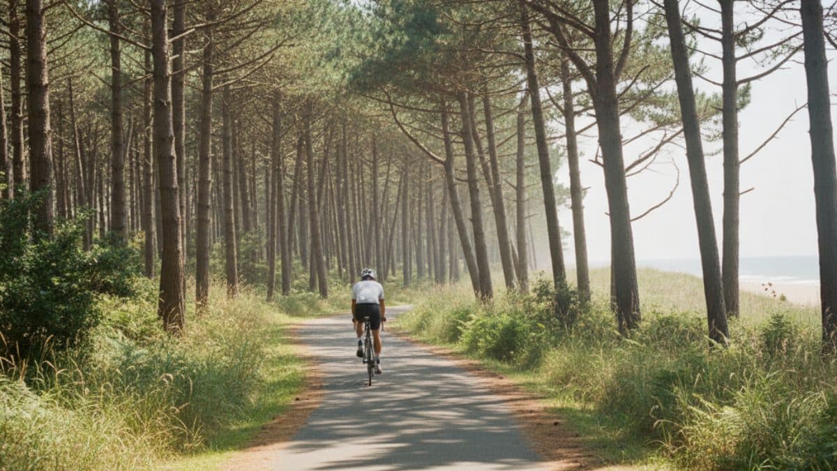 Cycling the Arcachon Bay: Oyster Villages and Pine Forests Illustrative image, AI-generated or AI-modified: Cycling the Arcachon Bay: Oyster Villages and Pine Forests