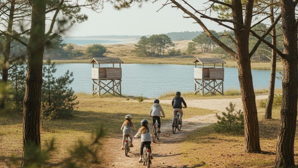 Cycling the Arcachon Bay: Oyster Villages and Pine Forests Illustrative image, AI-generated or AI-modified: Cycling the Arcachon Bay: Oyster Villages and Pine Forests