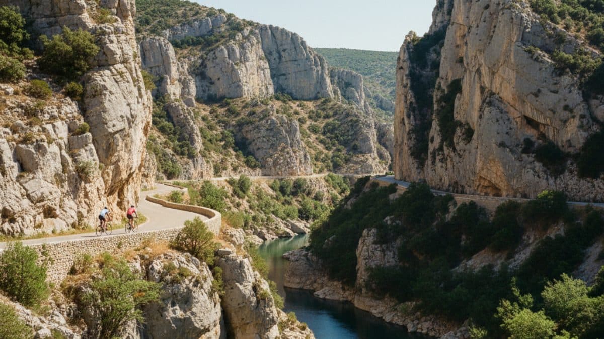 Cycling the Tarn: Medieval Villages and Aveyron Gorges Illustrative image, AI-generated or AI-modified: Cycling the Tarn: Medieval Villages and Aveyron Gorges