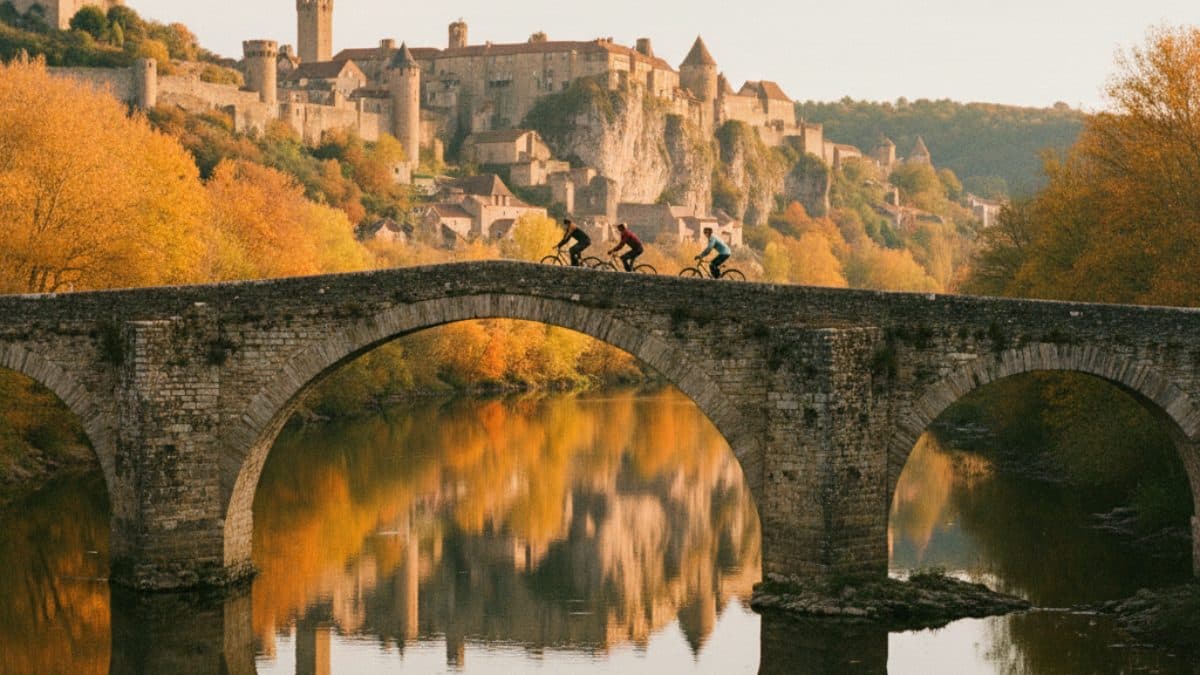 Cycling the Tarn: Medieval Villages and Aveyron Gorges Illustrative image, AI-generated or AI-modified: Cycling the Tarn: Medieval Villages and Aveyron Gorges
