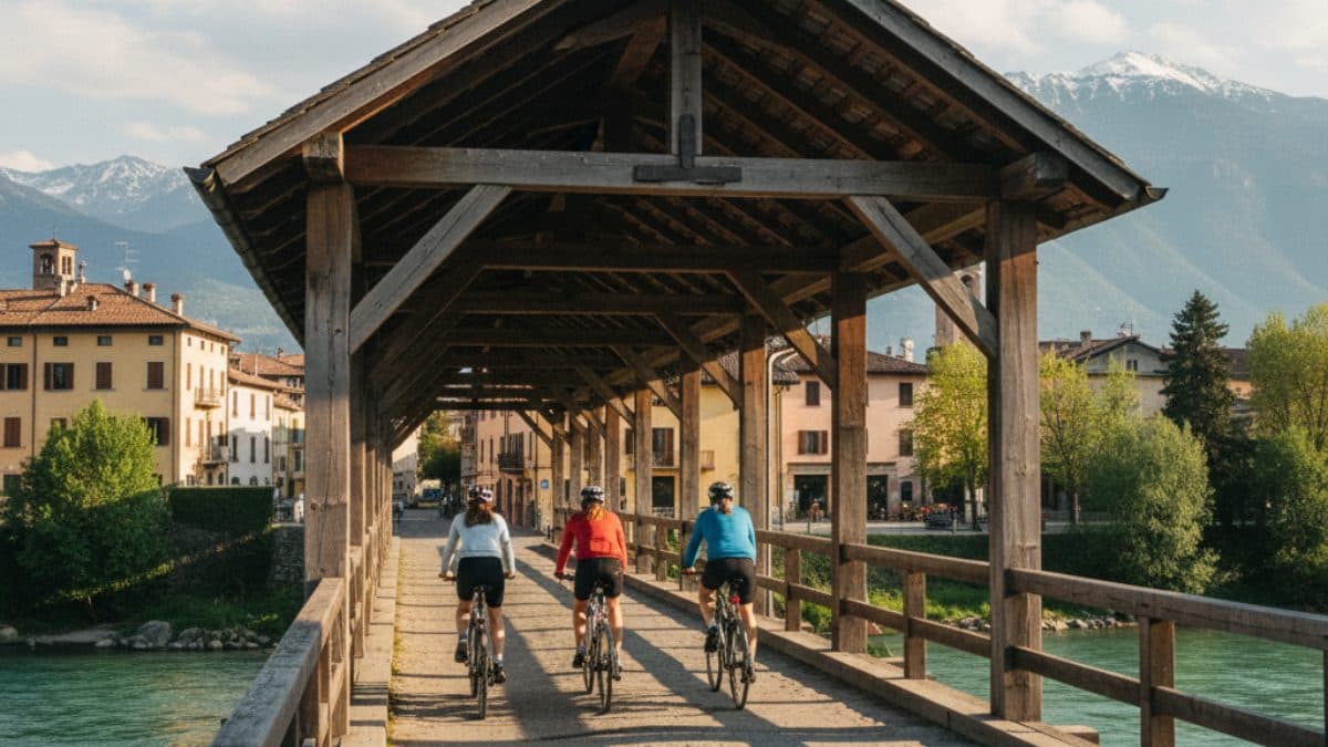 From the Dolomites to Venice: Cycling the Old Railway Trail Illustrative image, AI-generated or AI-modified: From the Dolomites to Venice: Cycling the Old Railway Trail