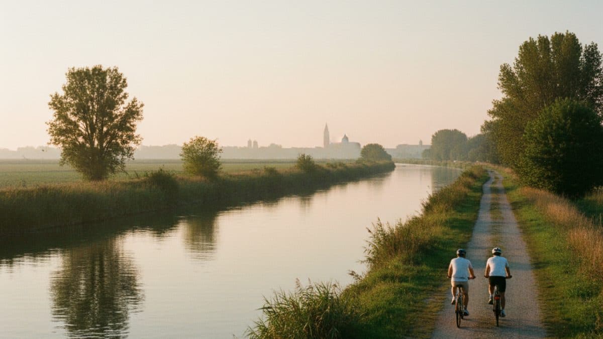 From the Dolomites to Venice: Cycling the Old Railway Trail Illustrative image, AI-generated or AI-modified: From the Dolomites to Venice: Cycling the Old Railway Trail