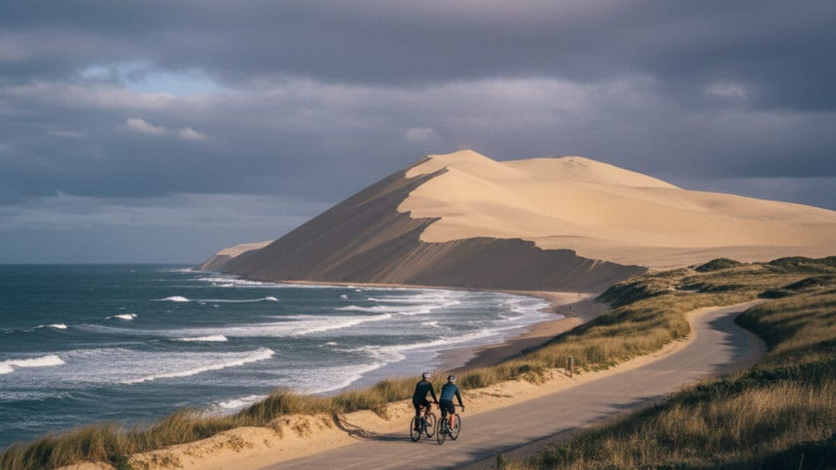 From Bordeaux Vineyards to Arcachon Bay: The Complete Cycling Tour Illustrative image, AI-generated or AI-modified: From Bordeaux Vineyards to Arcachon Bay: The Complete Cycling Tour