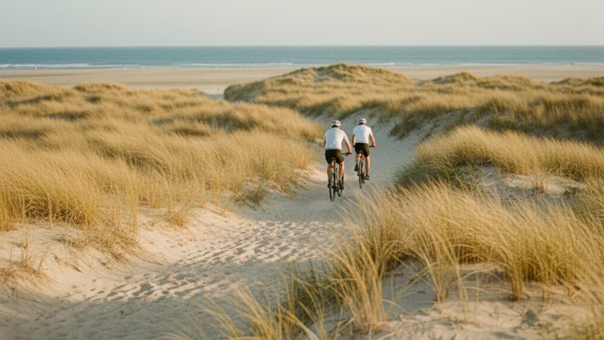 From Bordeaux Vineyards to Arcachon and Cap Ferret by Bike Illustrative image, AI-generated or AI-modified: From Bordeaux Vineyards to Arcachon and Cap Ferret by Bike