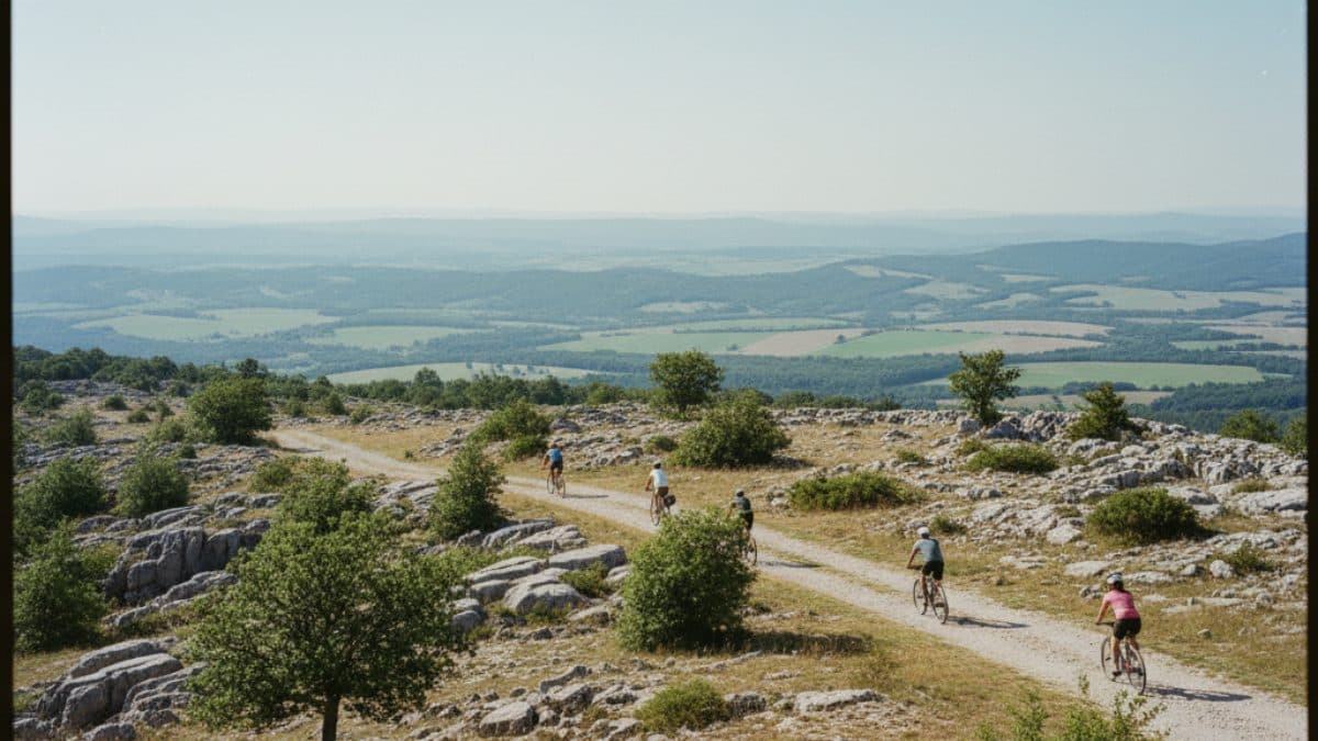 Villach to Trieste Gravel Bike Tour Illustrative image, AI-generated or AI-modified: Villach to Trieste Gravel Bike Tour