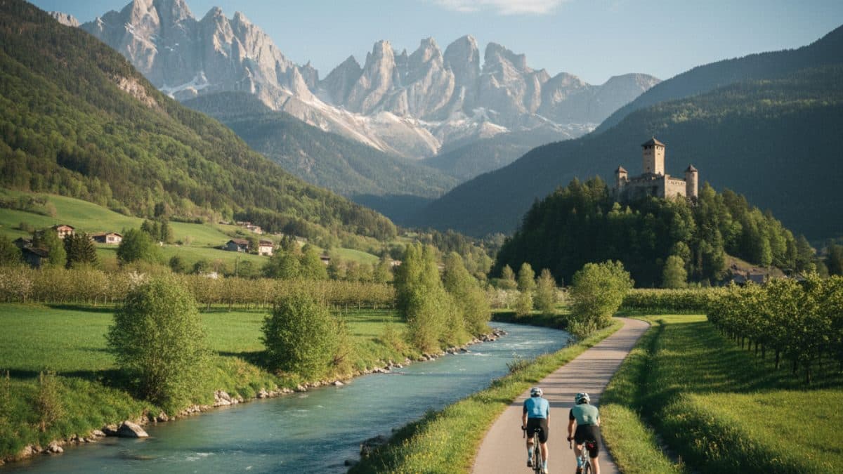 Dolomites to Venice Road Bike Tour Illustrative image, AI-generated or AI-modified: Dolomites to Venice Road Bike Tour