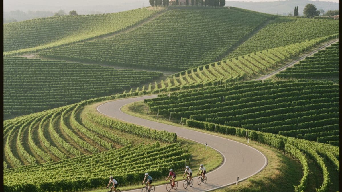 Dolomites to Venice Road Bike Tour Illustrative image, AI-generated or AI-modified: Dolomites to Venice Road Bike Tour