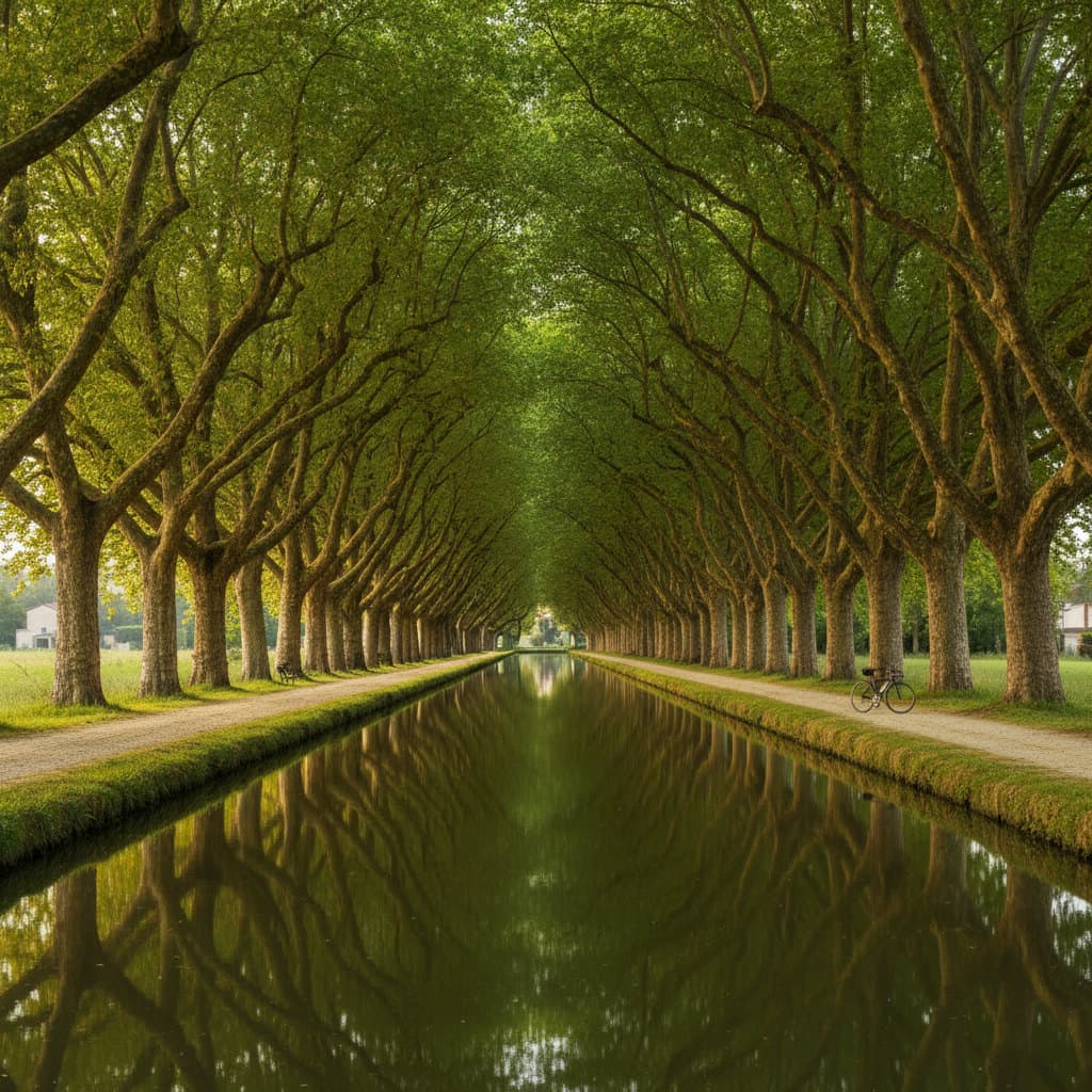 From Bordeaux to Cahors: Cycling the Garonne Canal and Lot Valley Illustrative image, AI-generated or AI-modified: From Bordeaux to Cahors: Cycling the Garonne Canal and Lot Valley