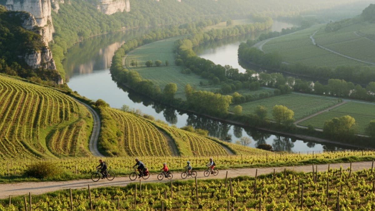 From Bordeaux to Saint-Cirq-Lapopie: Cycling the Garonne Canal and Lot Valley Illustrative image, AI-generated or AI-modified: From Bordeaux to Saint-Cirq-Lapopie: Cycling the Garonne Canal and Lot Valley
