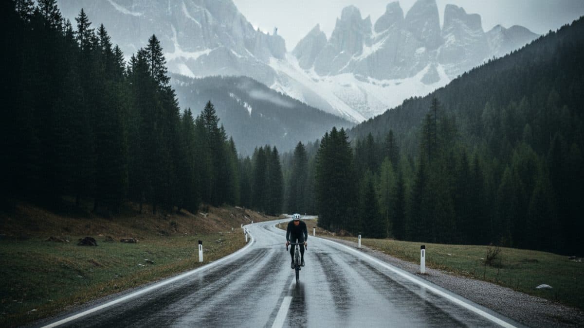 Grand Tour of the Dolomites by Road Bike Illustrative image, AI-generated or AI-modified: Grand Tour of the Dolomites by Road Bike