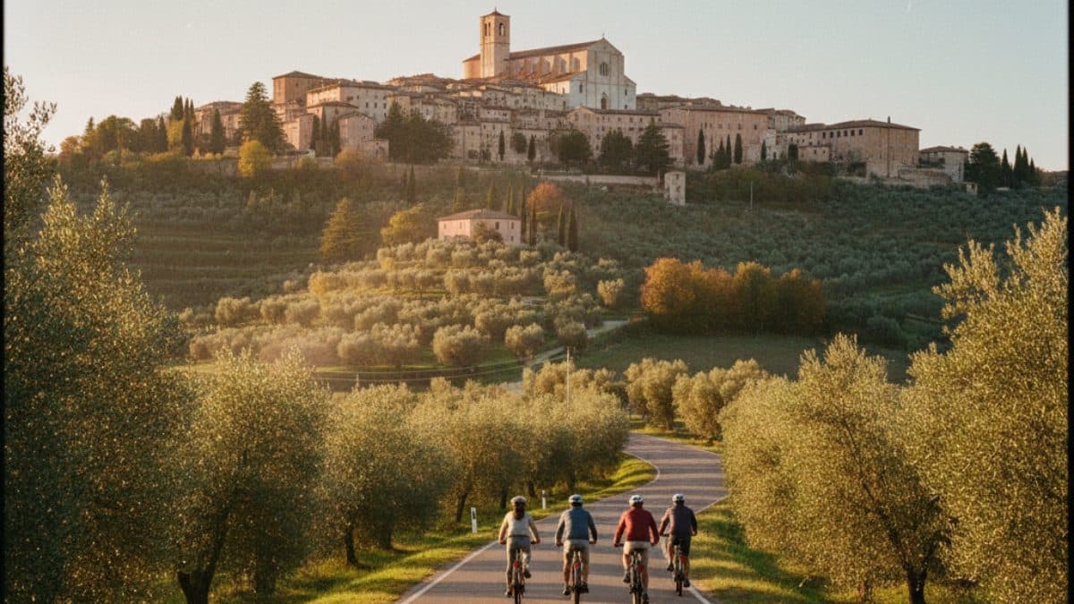 Short Break in the Umbrian Valley: 5-Day Cycling Tour Illustrative image, AI-generated or AI-modified: Short Break in the Umbrian Valley: 5-Day Cycling Tour