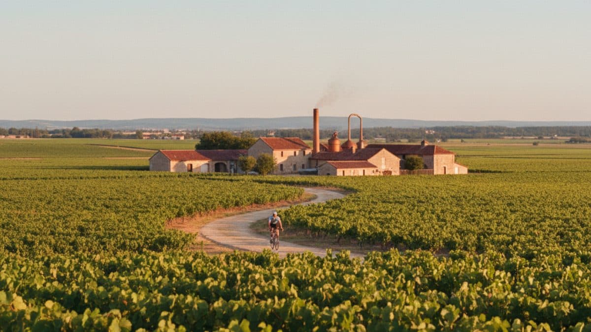 The Charente: Cognac to Angoulême Cycling Tour Illustrative image, AI-generated or AI-modified: The Charente: Cognac to Angoulême Cycling Tour