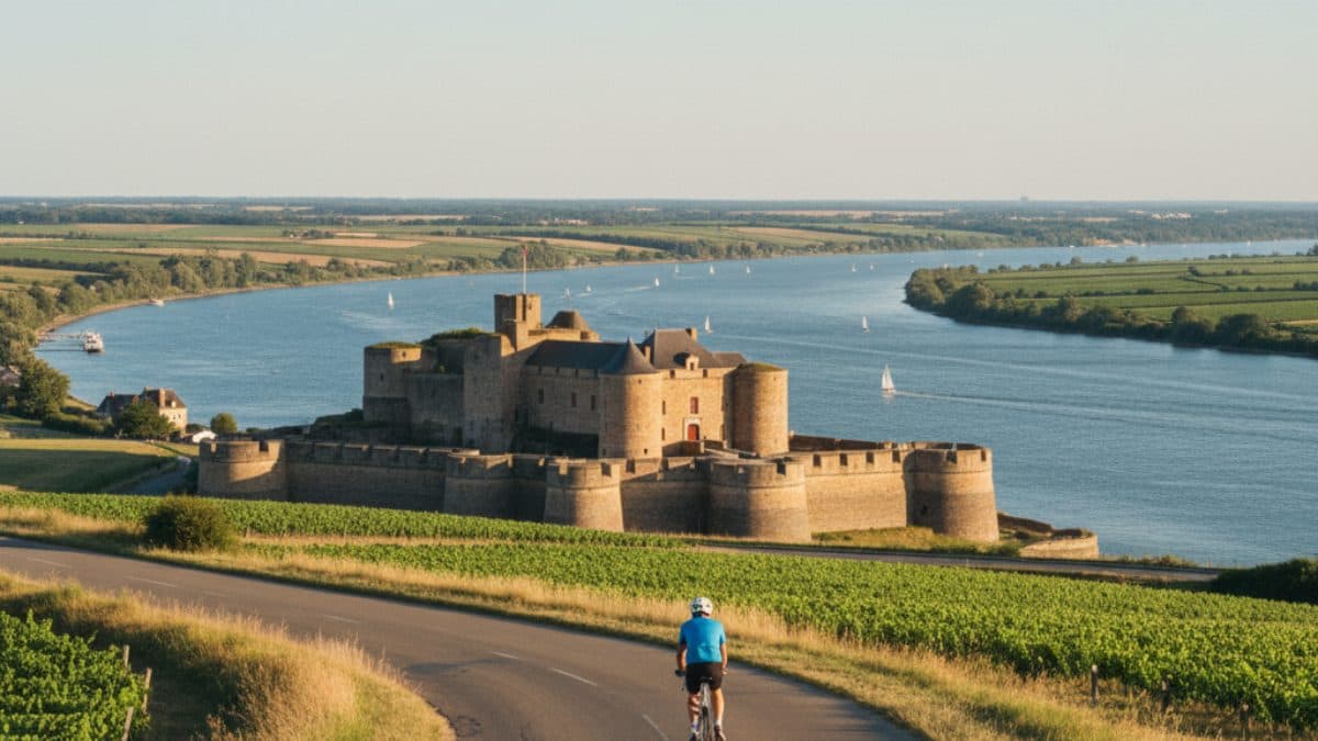 The Gironde Estuary Cycling Tour Illustrative image, AI-generated or AI-modified: The Gironde Estuary Cycling Tour