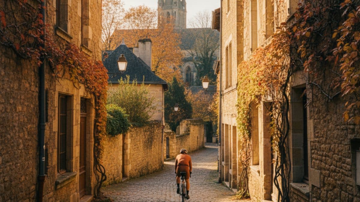 The Great Bordeaux Vineyard Crossing by Bike Illustrative image, AI-generated or AI-modified: The Great Bordeaux Vineyard Crossing by Bike