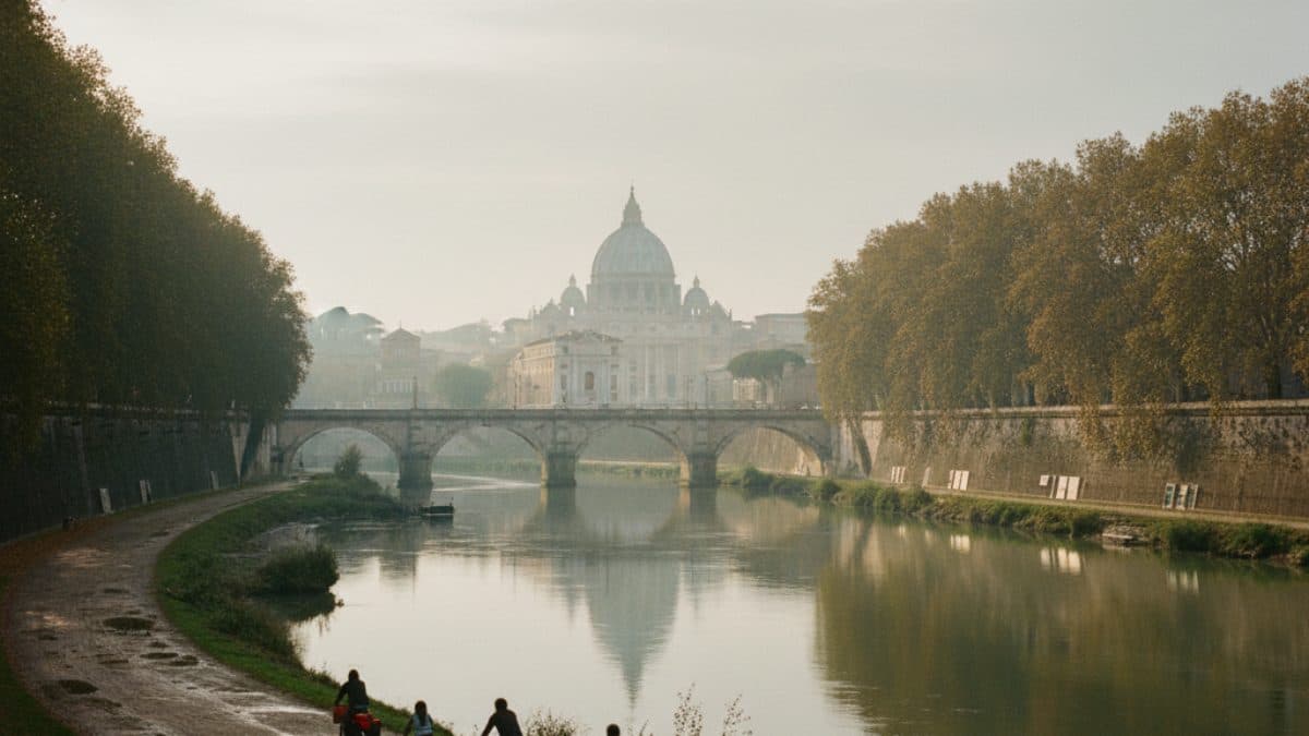 The Via Francigena by Bike: From Lucca to Rome Illustrative image, AI-generated or AI-modified: The Via Francigena by Bike: From Lucca to Rome