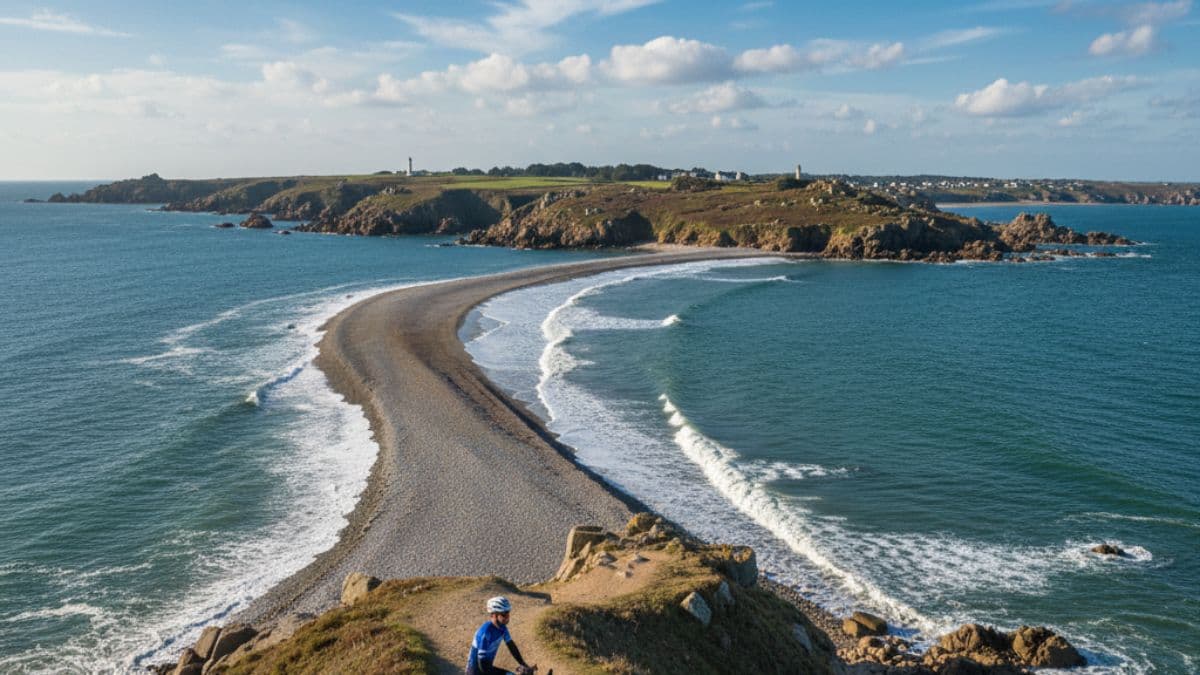 The Pink Granite Coast: A Cycling Adventure Through Wild Brittany Illustrative image, AI-generated or AI-modified: The Pink Granite Coast: A Cycling Adventure Through Wild Brittany