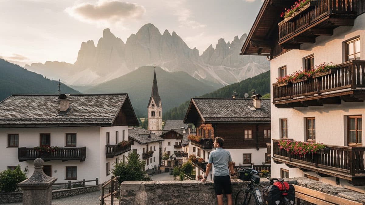 Hotel-Based Cycling Tour at the Foot of the Dolomites Illustrative image, AI-generated or AI-modified: Hotel-Based Cycling Tour at the Foot of the Dolomites