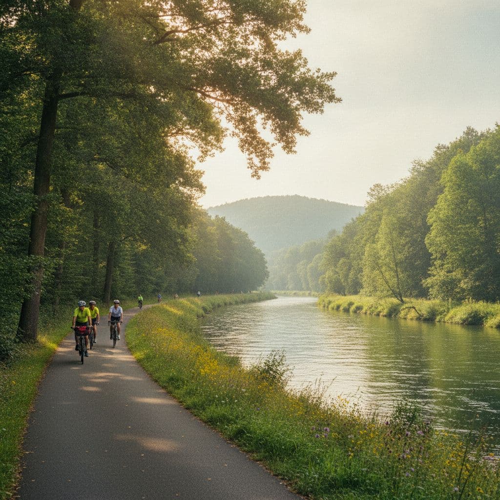 Fulda & Weser Cycle Path: Cozy Tour – Fulda to Hameln Illustrative image, AI-generated or AI-modified: Fulda & Weser Cycle Path: Cozy Tour – Fulda to Hameln