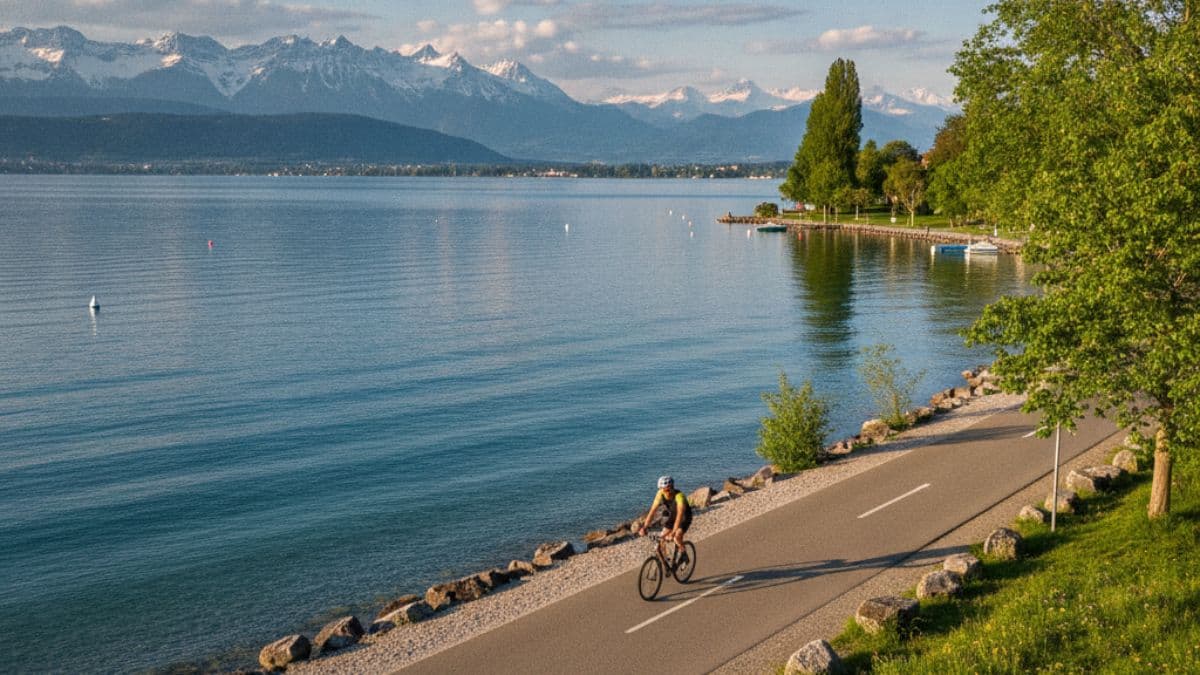 Lake Constance Delight – Top Class Cycling from Bregenz Illustrative image, AI-generated or AI-modified: Lake Constance Delight – Top Class Cycling from Bregenz