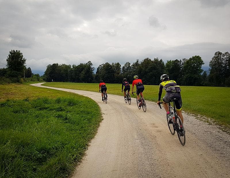 Slovenia Gravel Cycling Tour Illustrative image, AI-generated or AI-modified: Slovenia Gravel Cycling Tour