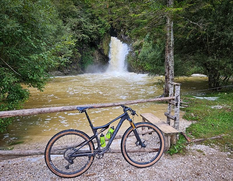 Triglav Park MTB Cycling Tour Illustrative image, AI-generated or AI-modified: Triglav Park MTB Cycling Tour