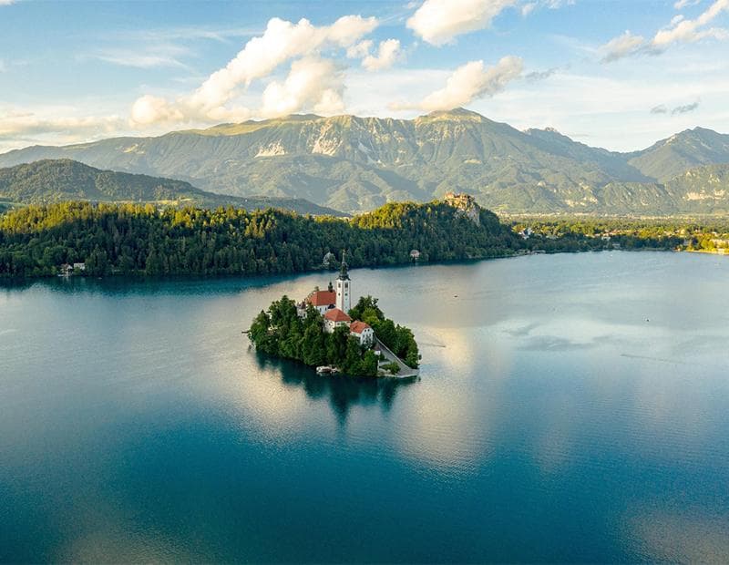 Julian Alps Lakes Cycling Tour Illustrative image, AI-generated or AI-modified: Julian Alps Lakes Cycling Tour