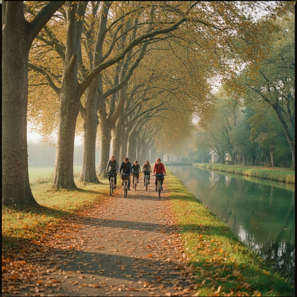 Montpellier to Toulouse Canal du Midi Cycling Tour Illustrative image, AI-generated or AI-modified: Montpellier to Toulouse Canal du Midi Cycling Tour