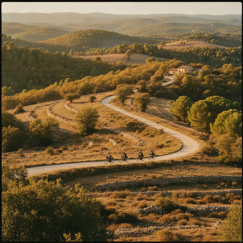Rhône Valley and Luberon Cycling Tour Illustrative image, AI-generated or AI-modified: Rhône Valley and Luberon Cycling Tour