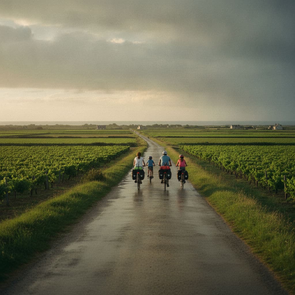 Charente Islands Family Cycling Tour Illustrative image, AI-generated or AI-modified: Charente Islands Family Cycling Tour