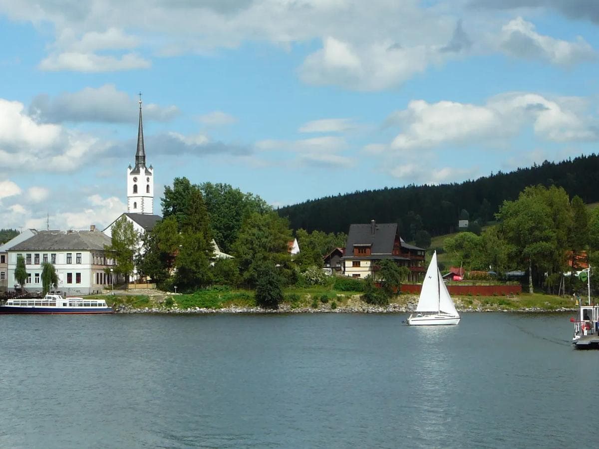 Prague to Passau via Lake Lipno Illustrative image, AI-generated or AI-modified: Prague to Passau via Lake Lipno