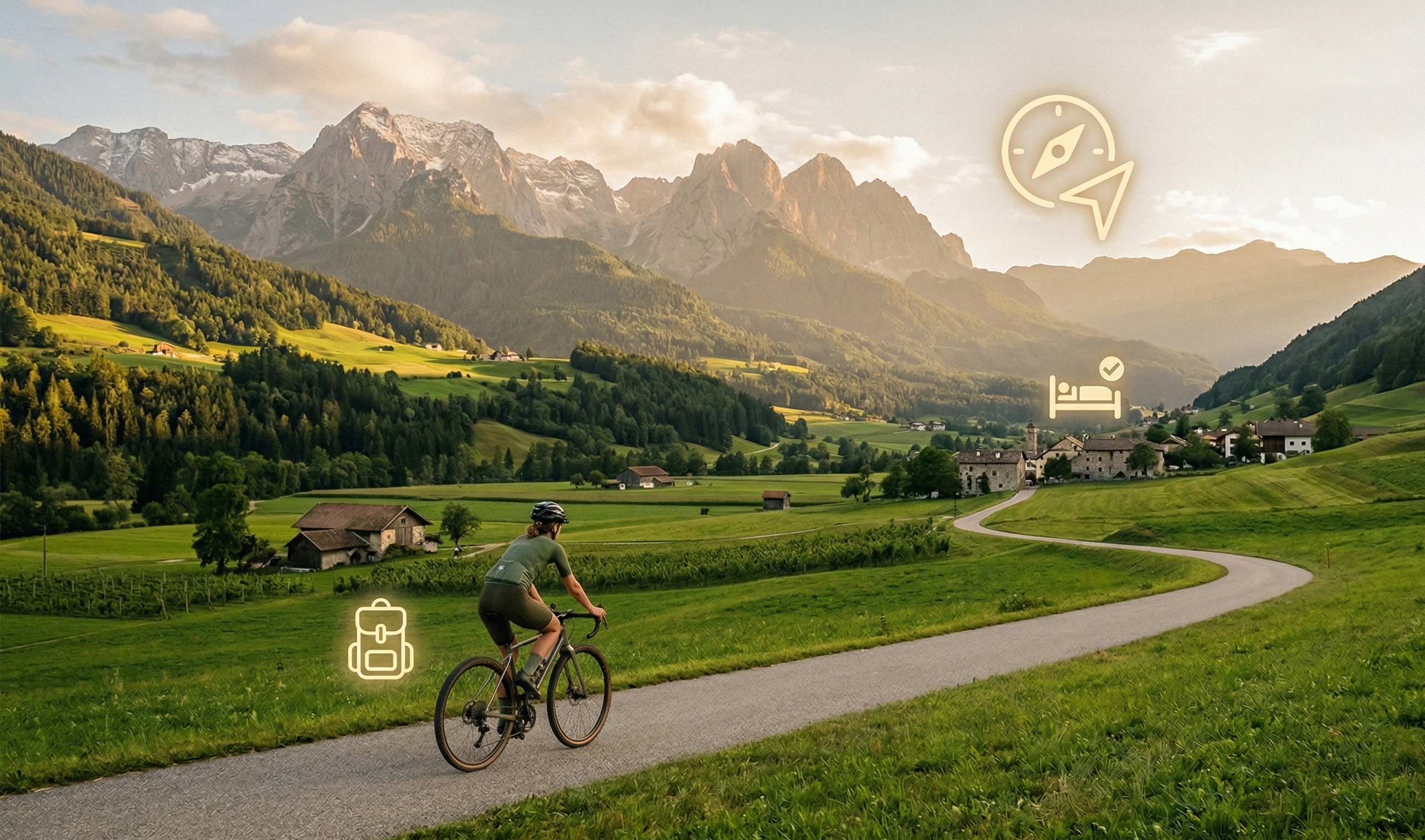 Cyclist on a scenic road — How Life on a Bike works